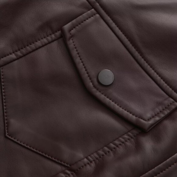 Women Camel Cropped Moto Biker Short Comfortable Pu Faux Leather Fashion Jacket - Picture 5 of 6